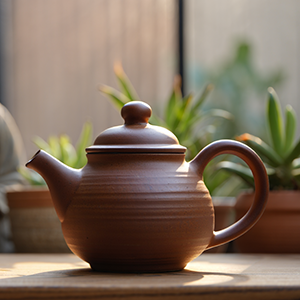Traditional cast iron Japanese tetsubin teapot