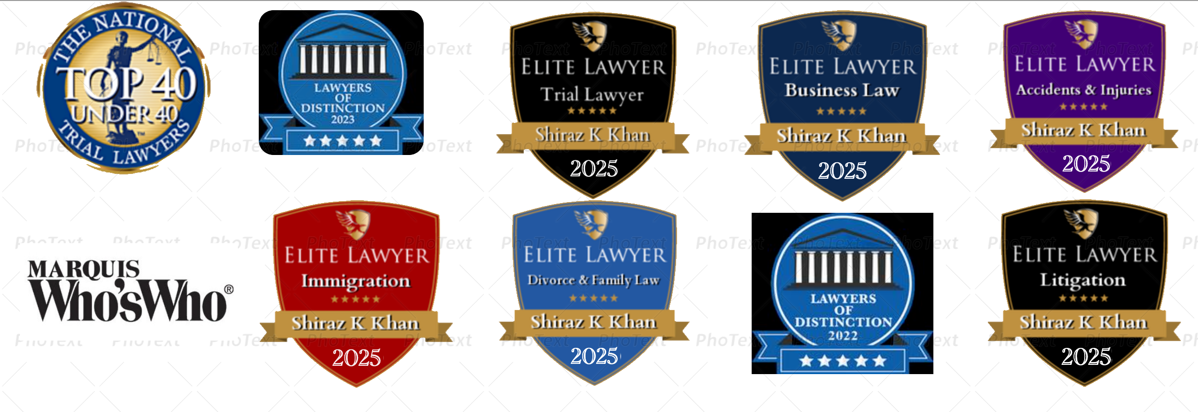 Attorney Shiraz K. Khan's Awards