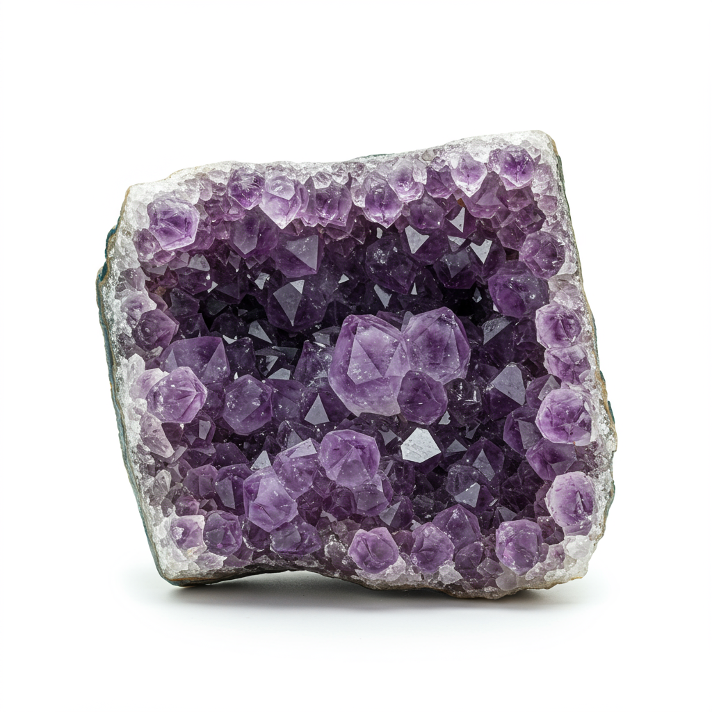 Amethyst crystal - detailed view showing color and natural formation