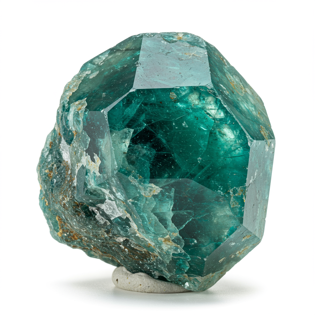 Apatite crystal - detailed view showing color and natural formation