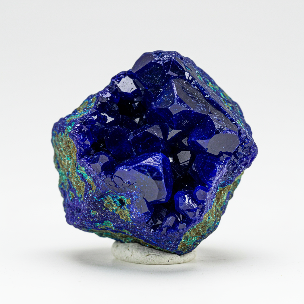Azurite crystal - detailed view showing color and natural formation