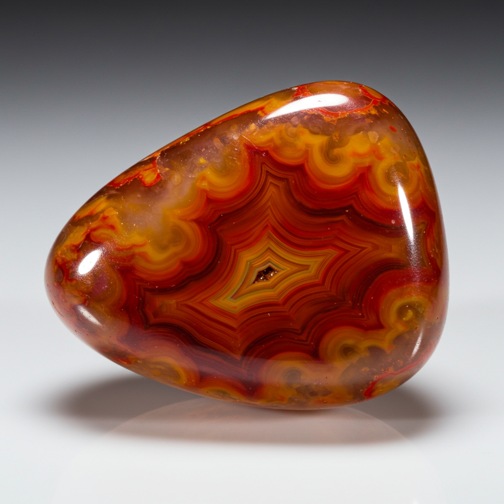 Fire Agate crystal - detailed view showing color and natural formation