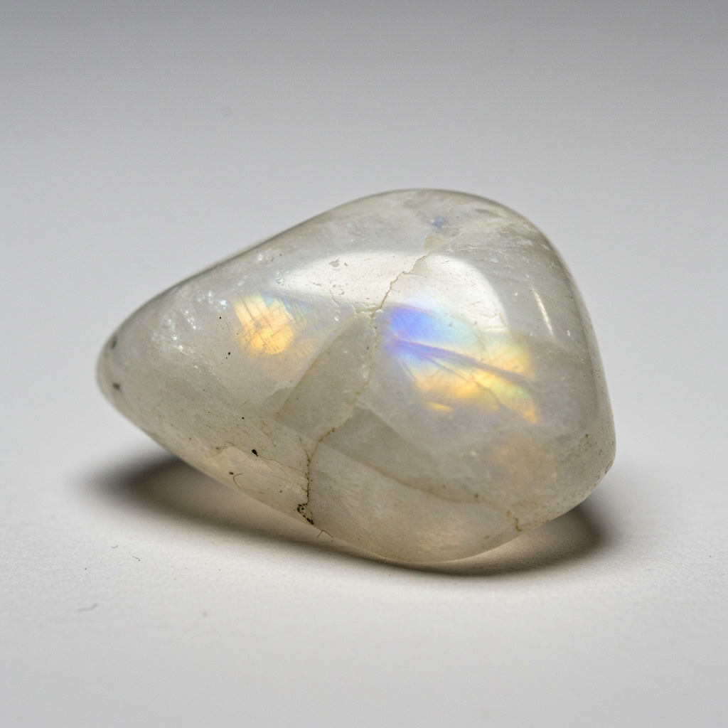 Moonstone crystal - detailed view showing color and natural formation