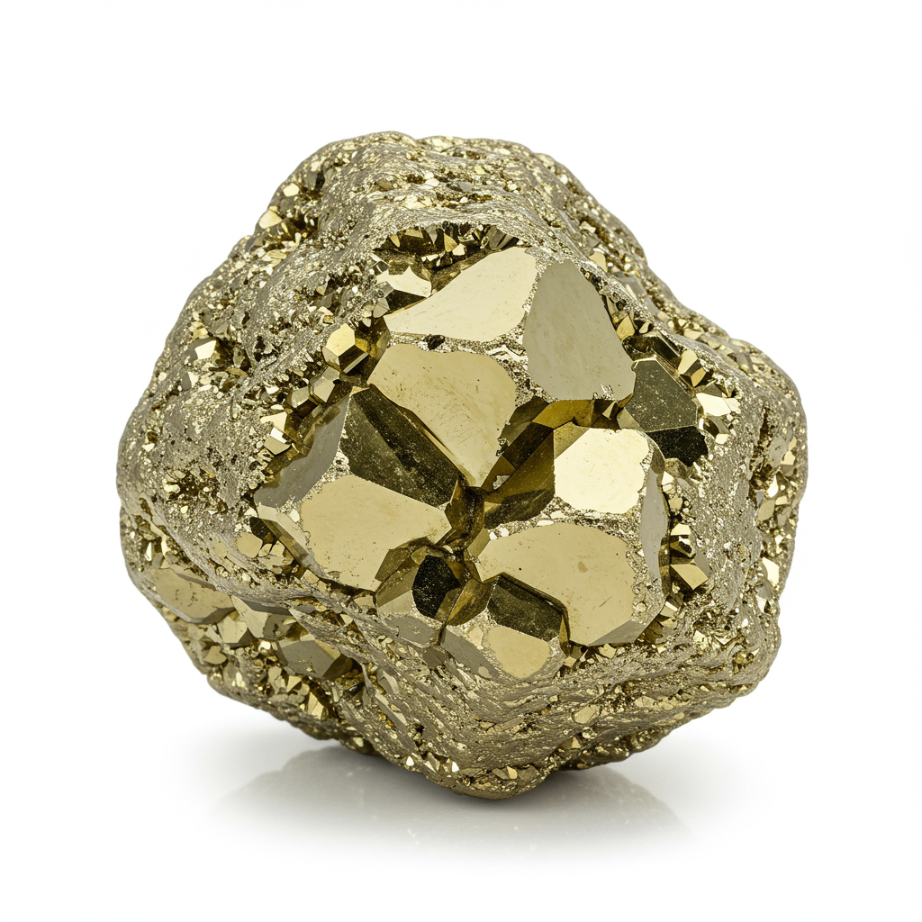 Pyrite crystal - detailed view showing color and natural formation