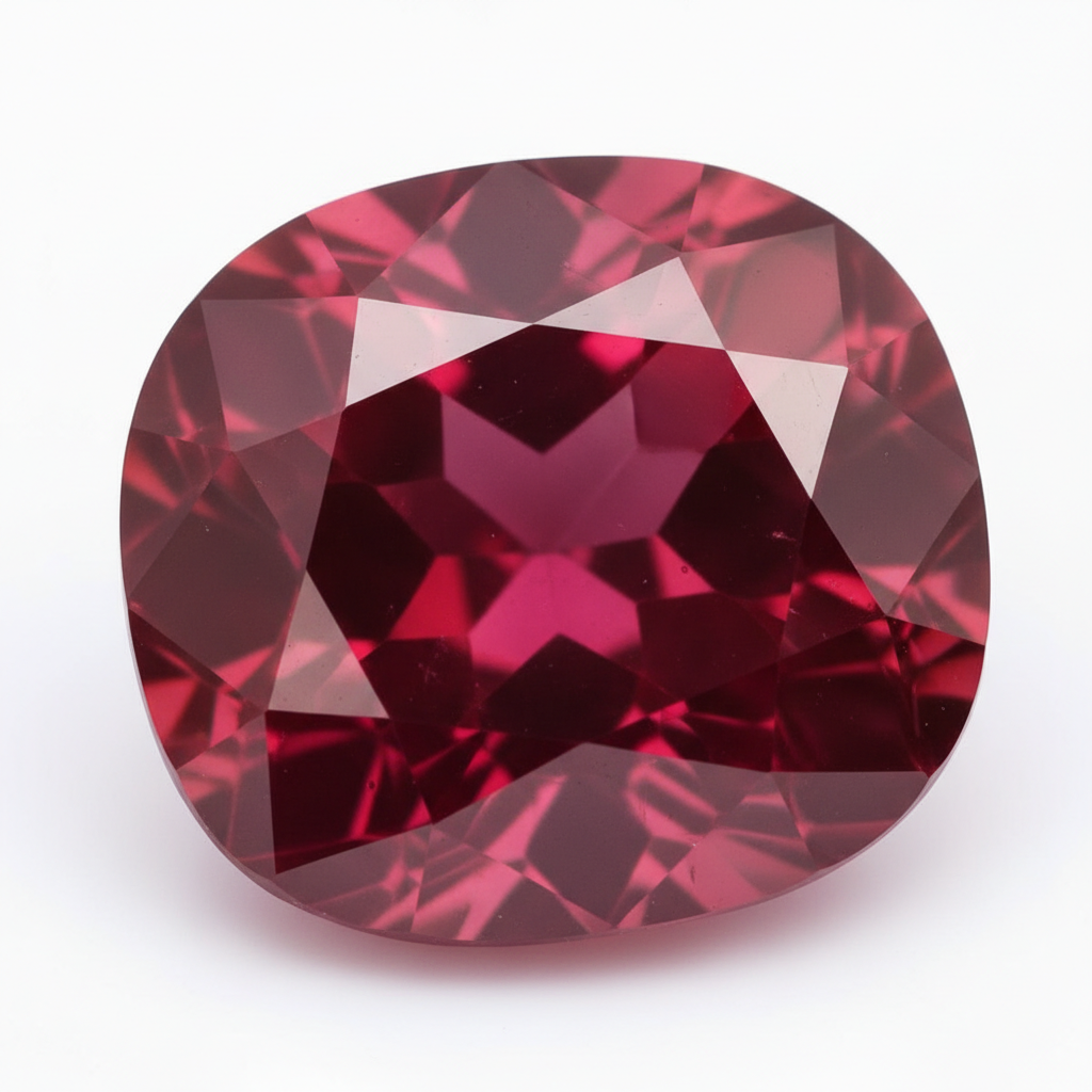 Ruby crystal - detailed view showing color and natural formation