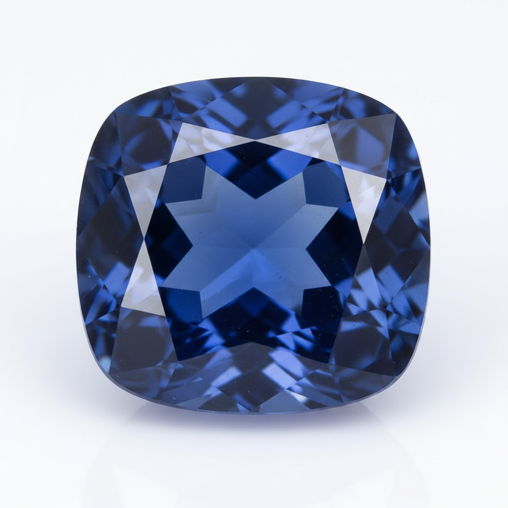 Sapphire crystal - detailed view showing color and natural formation