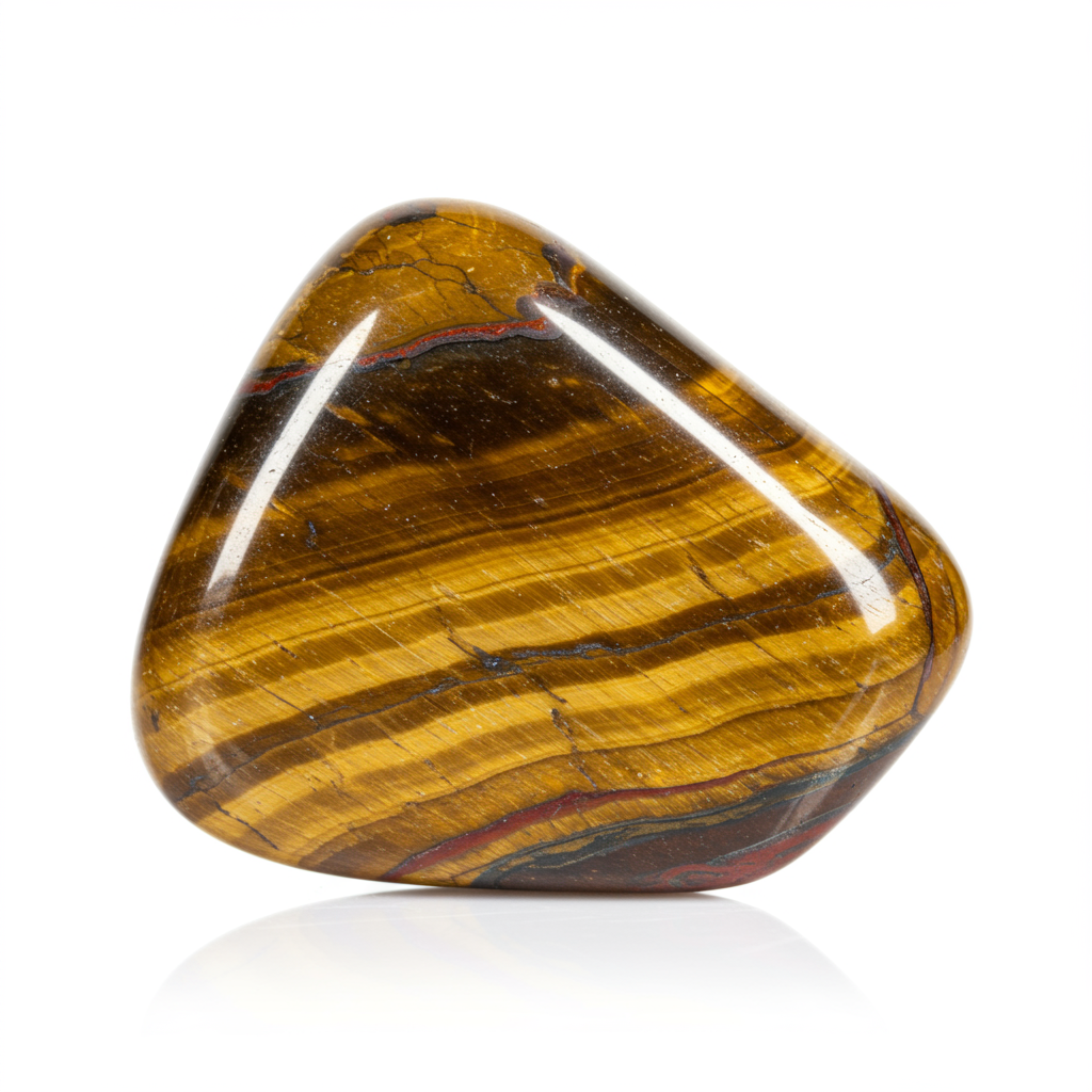 Tigers Eye crystal - detailed view showing color and natural formation