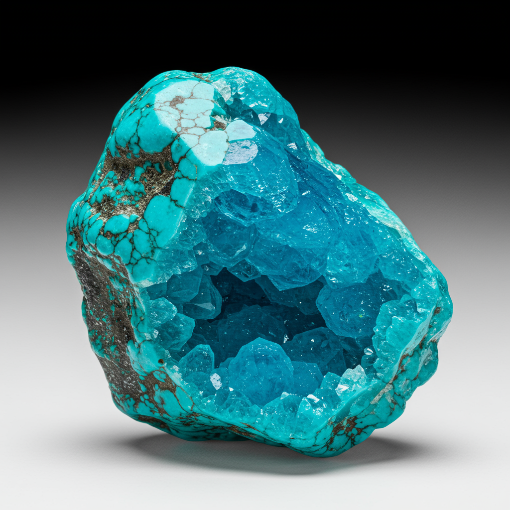 Turquoise crystal - detailed view showing color and natural formation