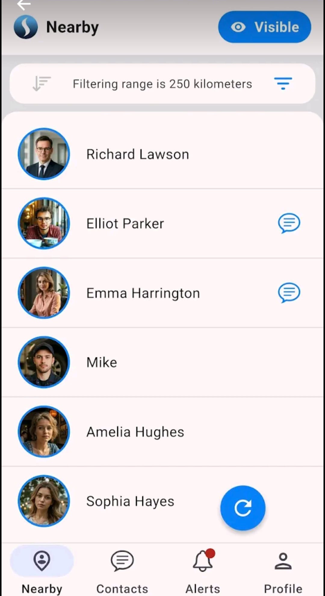 SeenYa App Interface